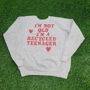 Vintage Funny Mom Sweatshirt Women Large 20x21 Gray